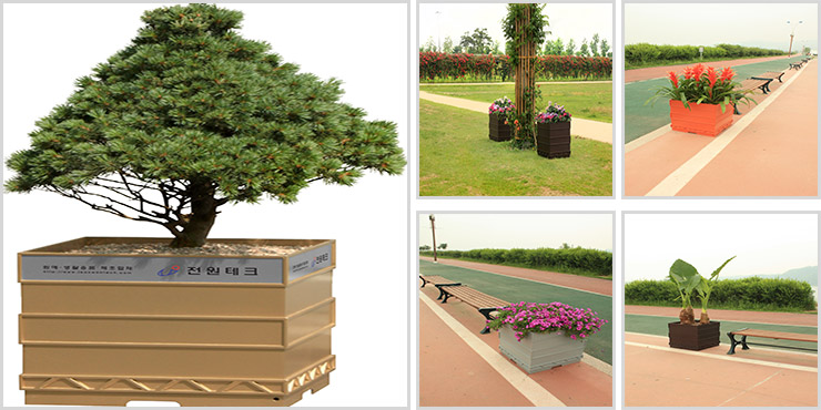 拼图式长方形花盆