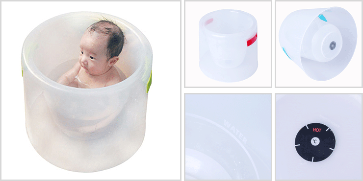 Hug Newborn baby bathtub